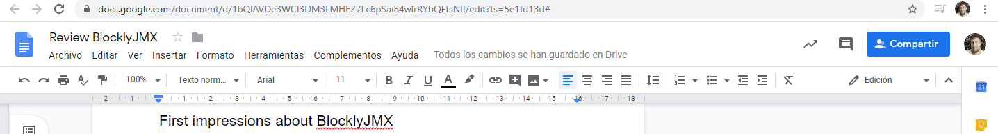 google docs nav bar screenshot