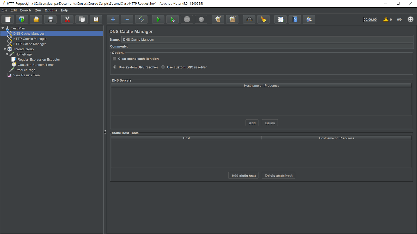 jmeter interface