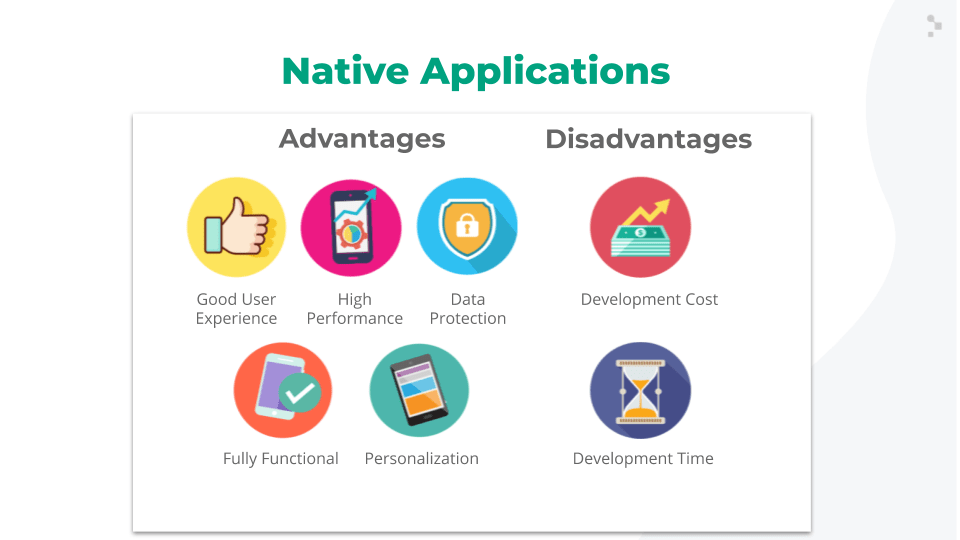 native apps advantages and disadvantages slide