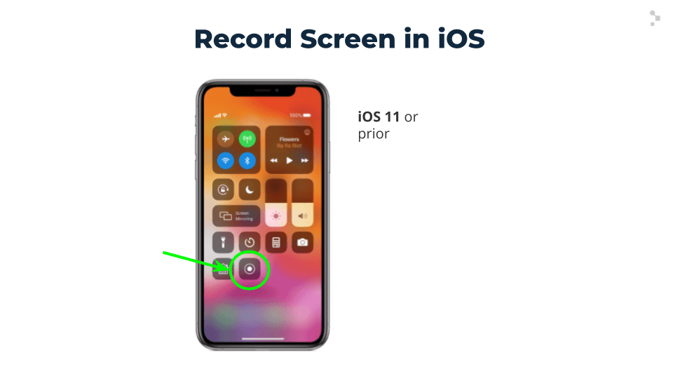 image showing ios screen recording