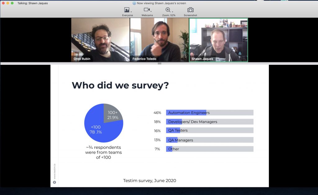 state of test automation webinar screenshot