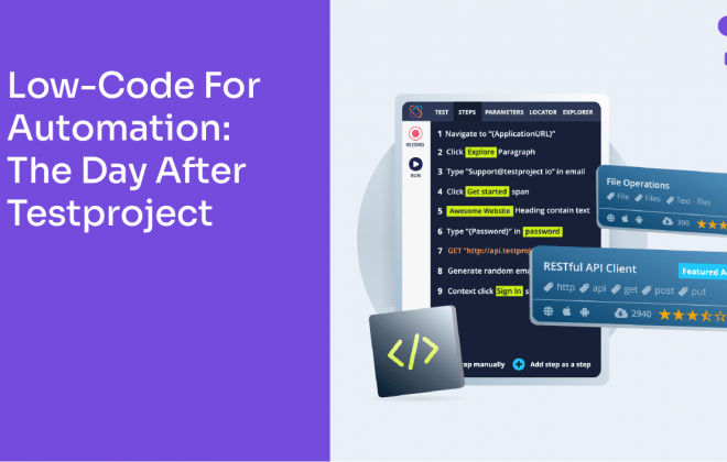 Low-Code For Automation-The Day After Testproject