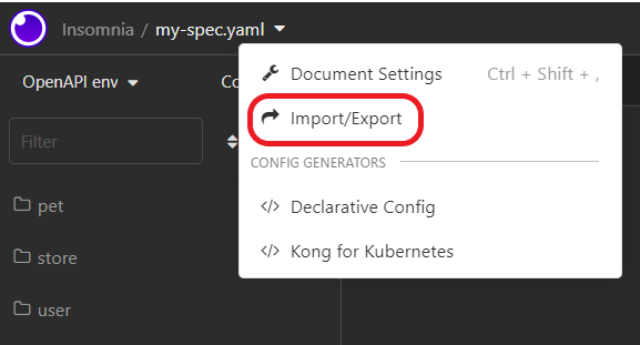 Import or export