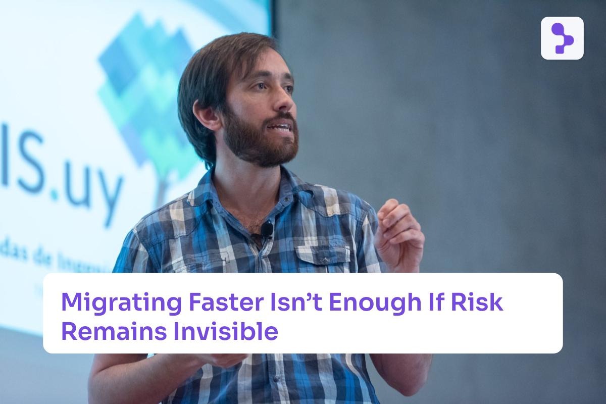 Photo of Federico Toledo with the headline “Migrating Faster Isn’t Enough If Risk Remains Invisible.”